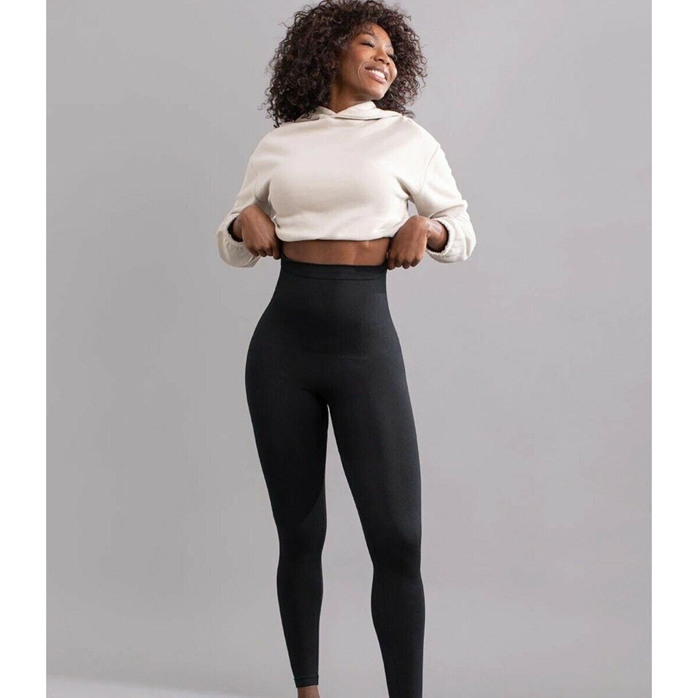 Empetua by Shapermint High Waisted Shaping Leggings Black Large NWT